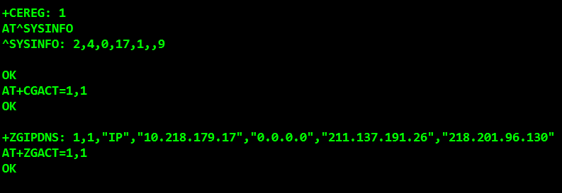 4G模塊如何使用——4G模塊鏈接上了外網