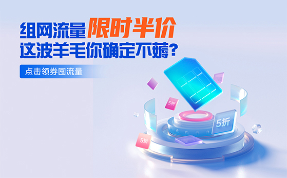 組網(wǎng)流量限時半價！你還在等什么？